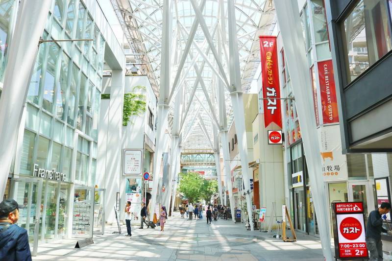Shop selection in the Takamatsu Central Shopping Street