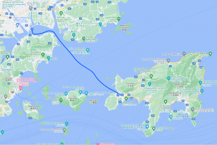 新冈山（冈山）- 土庄（小豆岛）